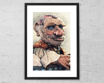 Hoggle - Film Labirinto - Illustrazione - Il Labirinto - Poster Labirinto - Stampa Labirinto - Goblin - Re Goblin - Jim Henson - Arte Oscura