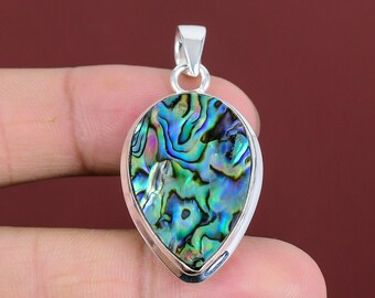 Collana con ciondolo in argento sterling a forma di conchiglia Abalone