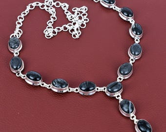 Picasso Jasper Sterling Silver Necklace: Handmade Gemstone Jewelry