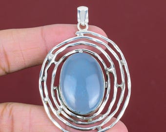 Aquamarine pendant gemstone pendant 925 sterling silver pendant natural aquamarine jewelry handmade pendant wedding gifts birthstone jewelry