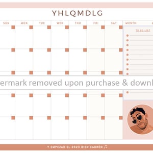 Kalender 2023 Bad Bunny Printable