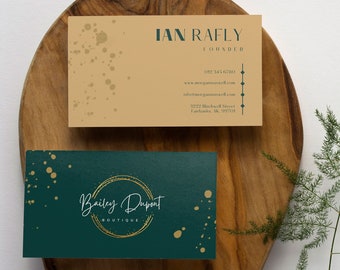 Minimalist Business Card Template – Editable Canva Design (Digital Download)