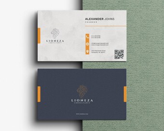 Minimalist Business Card Template – Editable Canva Design (Digital Download)