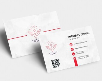 Minimalist Business Card Template – Editable Canva Design (8.5x5 cm)