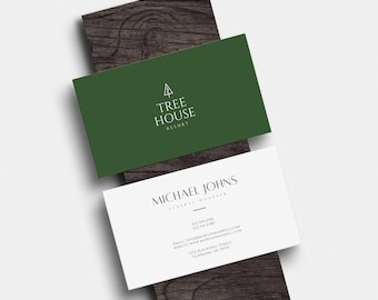 Minimalist Business Card Template - Editable Canva Design (Digital Download)