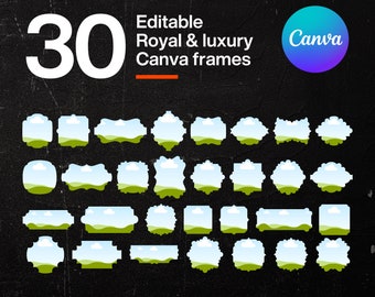 Luxury Islamic Canva Frames, Royal Editable Templates (Digital Download)