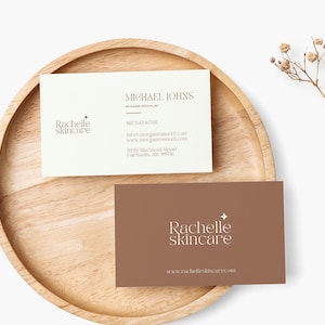 Bewerkbare sjabloon voor visitekaartjes van Canva - Sjabloon voor visitekaartjes direct downloaden - Sjabloon voor afdrukbare visitekaartjes - Visitekaartje-sjablonen