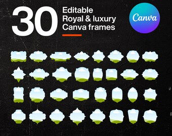 Luxury Royal Canva Frames, Islamic Design Templates (Digital Download)