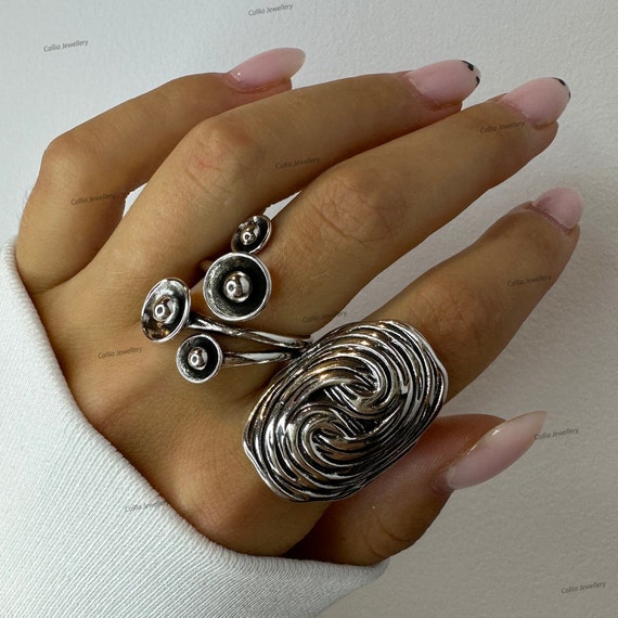 Thick metal rings deals