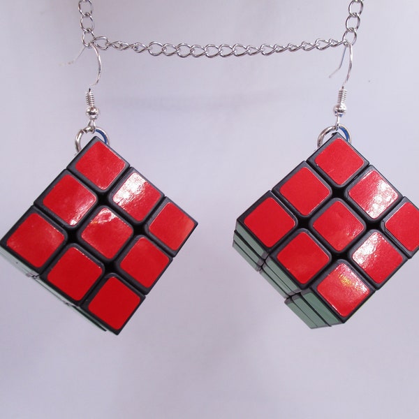 30. Rubik’s Cube Earrings