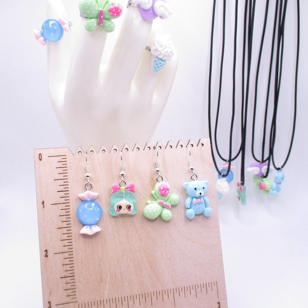 98B. Resin Charm Jewelry Sets (French Hooks)