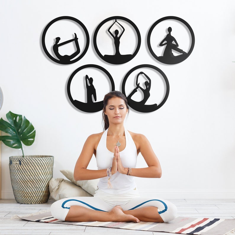 Yoga Wood Wall Art Wall Decor Wall Hangings Wood Wall Etsy