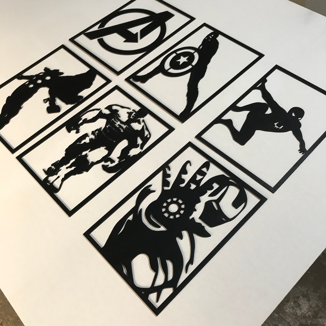 Avengers Wall Art Set Superhero Wall Art Marvel Wall Decor Etsy