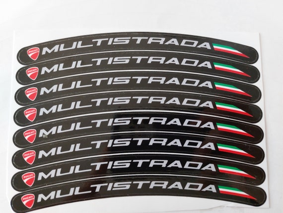 2 Adhesives Ducati Multistrada V4 Flag Italy All Colours Available 