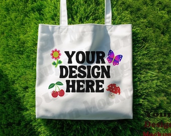 Tote Bag Mockup Flat Lay, Tote Mockup on Grass, Nature Tote Bag, Canvas Tote Bag, Mockup Tote Mock, Tote Bag Mock Up, Bag Mockup, Mock Up