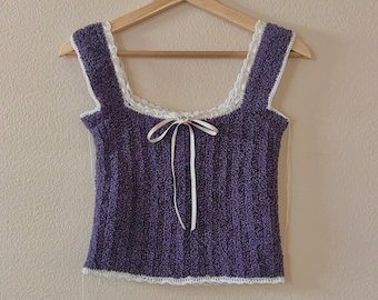 PDF crochet pattern- Cielo top-