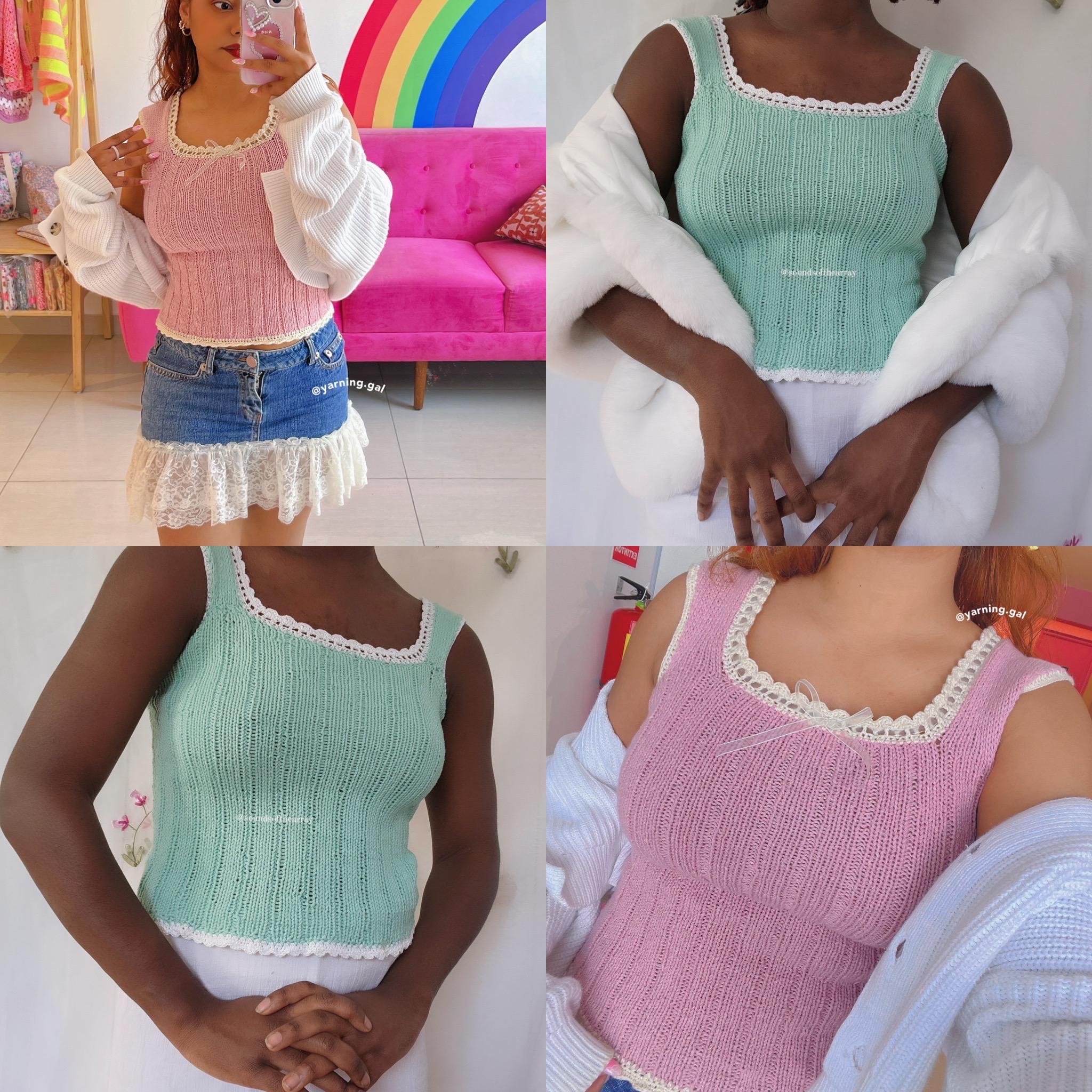 Pattern Cielo Cielo Top- Knit PDF Pattern + Crochet Detailing - Etsy UK