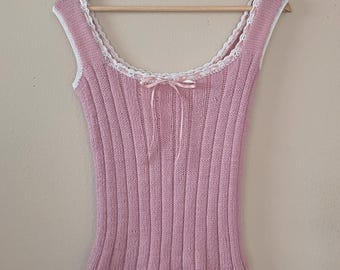 Cielo Top- Knit PDF Pattern + crochet detailing