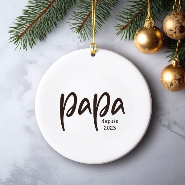 Cadeau Papa Depuis 2023, Cadeau pour Papa Fête des Pères, Ornament pour Nouveau Papa, Cadeau Anniversaire, Cadeau pour Jeune Papa