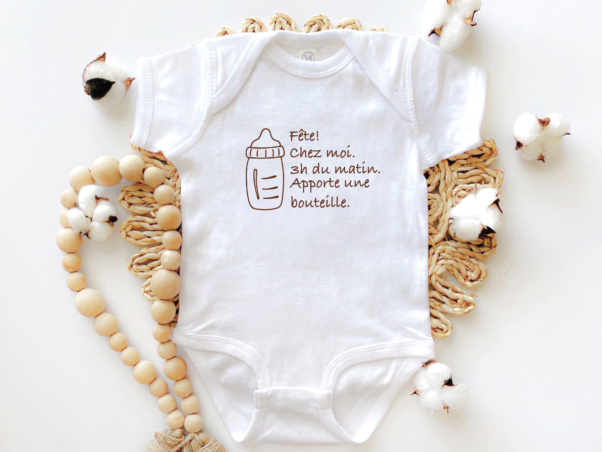 Cadeau naissance body bébé personnalisé - Babys Cakes e-Boutique