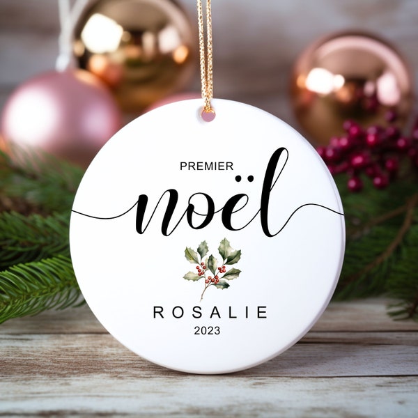 Décoration pour le premier Noël de bébé Ornement pour le premier Noël de bébé Ornement en céramique pour le premier Noël de bébé