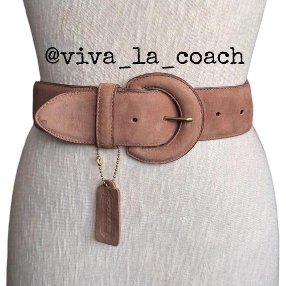 Vintage Coach Belt Wide Suede Buckle Made in United States  display picture 1