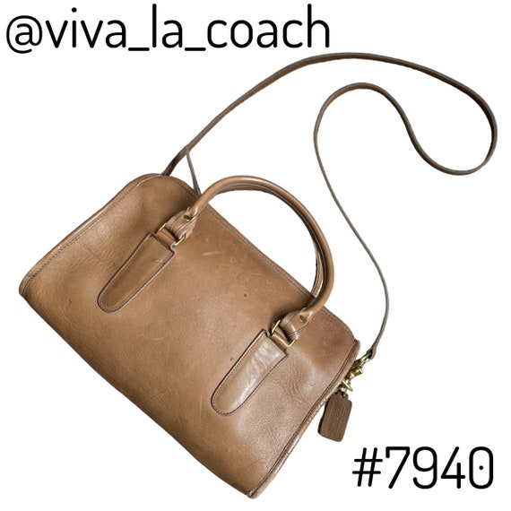 Vintage Coach Crossbody Madison Satchel 7940 Tan Camel Beige Brown Handbag Purse United States