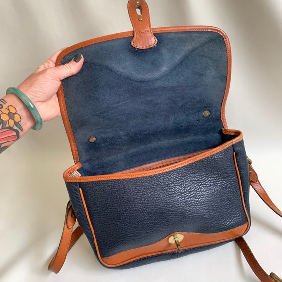 Vintage Dooney and Bourke Crossbody Handbag Navy … - image 7