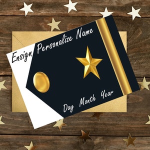 Personalized Officer Candidate School Graduation Greeting Card/Card For Your Ensign