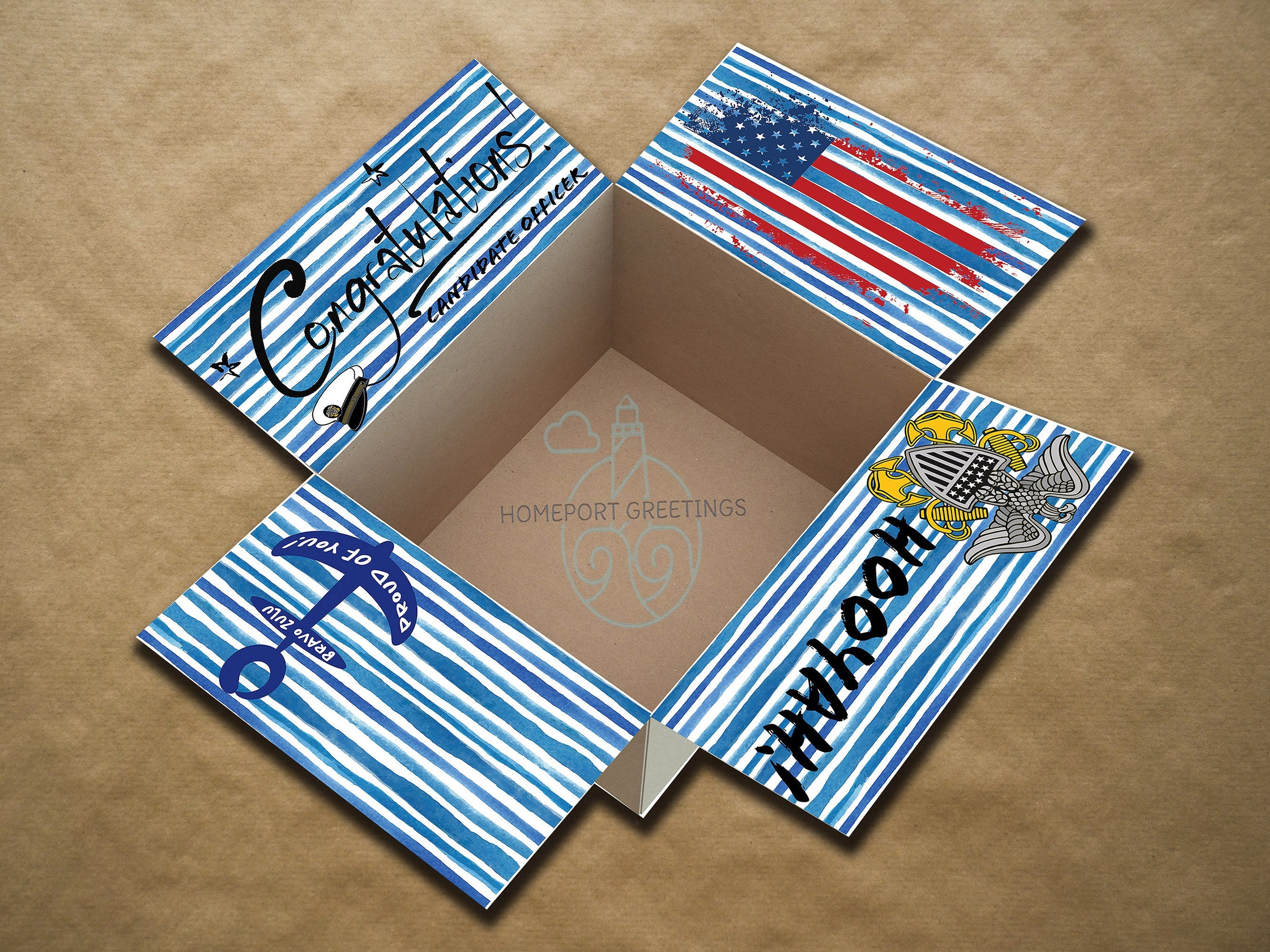 Candio Sticker Kit for Large Flat Rate Box Navy Officer Etsy