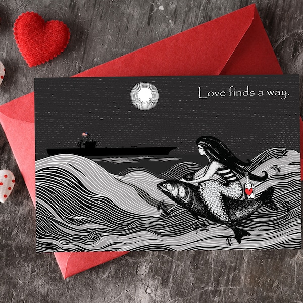 Love For Your Sailor Greeting Card. Perfect Card For Deployment And Valentine's Day.