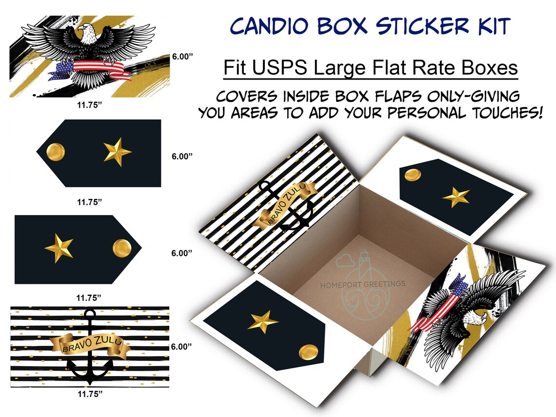 Officer Candidate School Candio Box Stickers, Candio Box Gift Ideas
