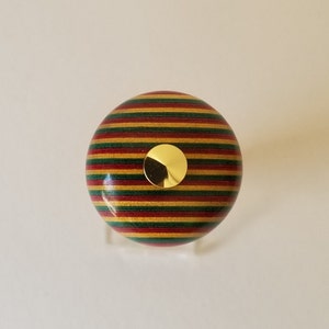 Wine Bottle Stopper in ' Rasta ' Red, Gold and Green image 6