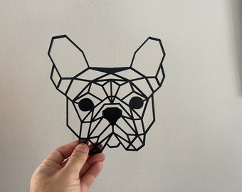French Bulldog Frenchie Wall Art Decoration Decor Home Origami Geometric