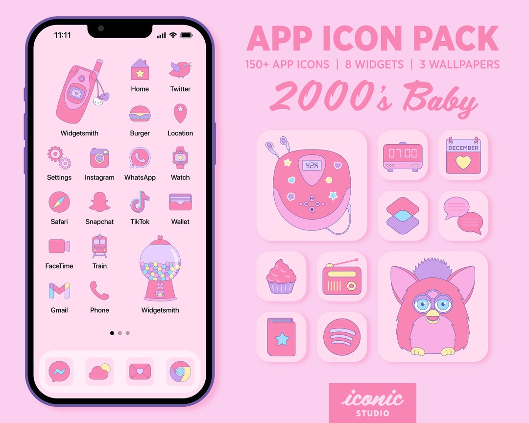 Messenger icon  App icon, Kawaii app, Pink wallpaper iphone