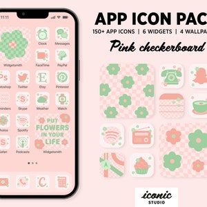 Cute Pink App Icon Pack, iOS 15 App Icons, iOS 16 Icons  Widgets & Wallpapers, Cute Aesthetic App Icon Pack, Pink Retro App Icons