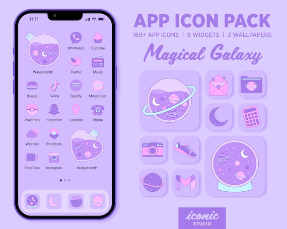 500 Kawaii App Icons Pack for iPhone Ios 14 Cute Ios Icons 