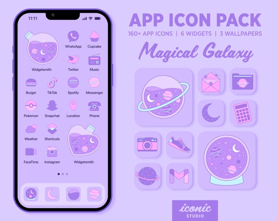 500 Kawaii App Icons Pack for iPhone Ios 14 Cute Ios Icons 