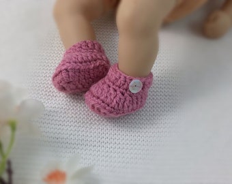 Shoes boots ankle boots ballerinas different models for different doll feet 4 - 7 cm selectable, handmade crocheted, NEW