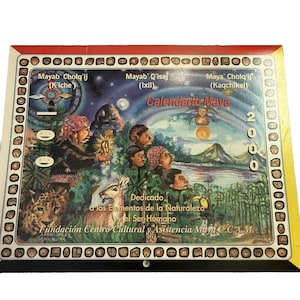 Calendario Maya 2000 | Fundación CCAM Guatemala | Indigenous Mayan Calendar Art | Kʼicheʼ Ixil Kaqchikel | Vintage Spiritual Decor