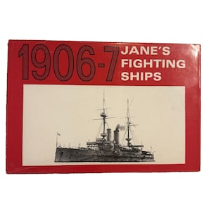 Janes Fighting Ships 1906-1907 Reprint Hardcover with Dust Jacket  Naval Warship Military History Book
