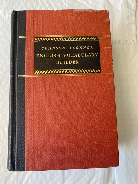 Johnson O 'connor English Vocabulary Builder Volume 1 1948 Etsy