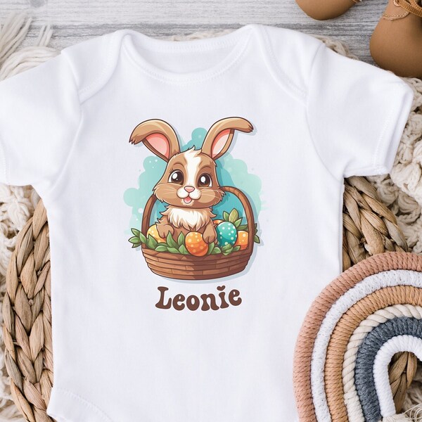 Mein erstes Ostern Personalisierter Baby Body, Strampler Mein 1. Ostern, Baby Outfit Osterhase, Geschenk zur Geburt, My First Easter