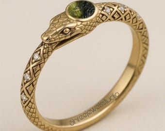 Natural Raw Moldavite Ring In Sterling Silver, Unique Moldavite Ring, Meteorite Ring, Authentic Moldavite, Handmade Ring