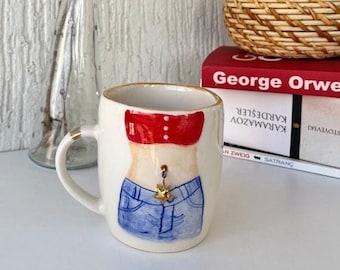 Handmade Ceramic Espresso Cup, Stoneware Coffee Mug, Unique Pottery Gift