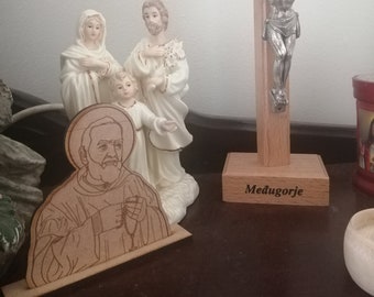 Padre pio standbeeld - lasergraveur cad file - 3mm mdf - lightburn