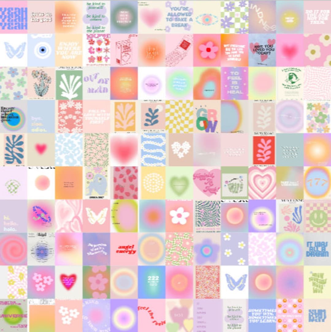 Danish Pastel Aesthetic Wall Collage Kit 125pcs DIGITAL - Etsy Canada