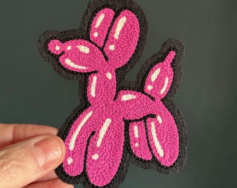 Fun Balloon Dog Chainstitch Embroidery Patch