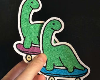 Skateboard Dinosaur Tattoo Flash Chainstitch Embroidery Patch