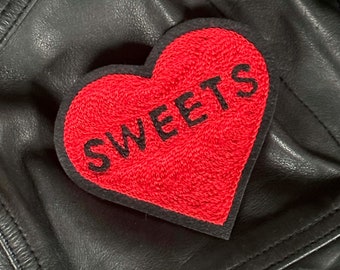 Sweets True Love Heart Chainstitch Embroidery Patch